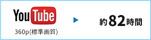 YouTube 約82時間